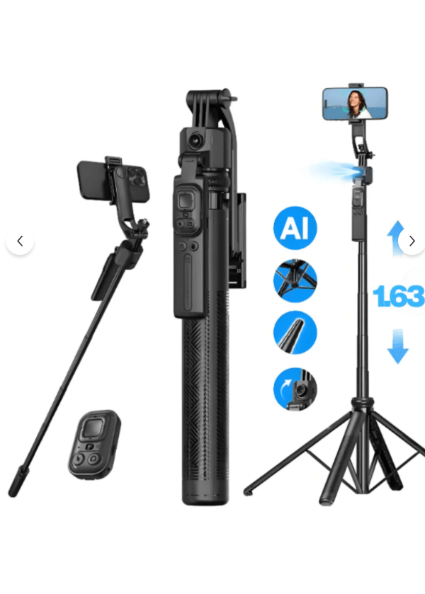 Yüz Oto Takip Sistemli Çok Amaçlı Bluetooth Kumandalı Akıllı Tripod + Selfie Çubuğu
